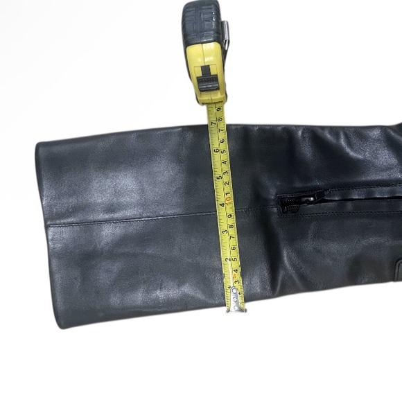 ZARA WOMAN BLACK KNEE HIGH 100% LEATHER BOOTS - Picture 8 of 8